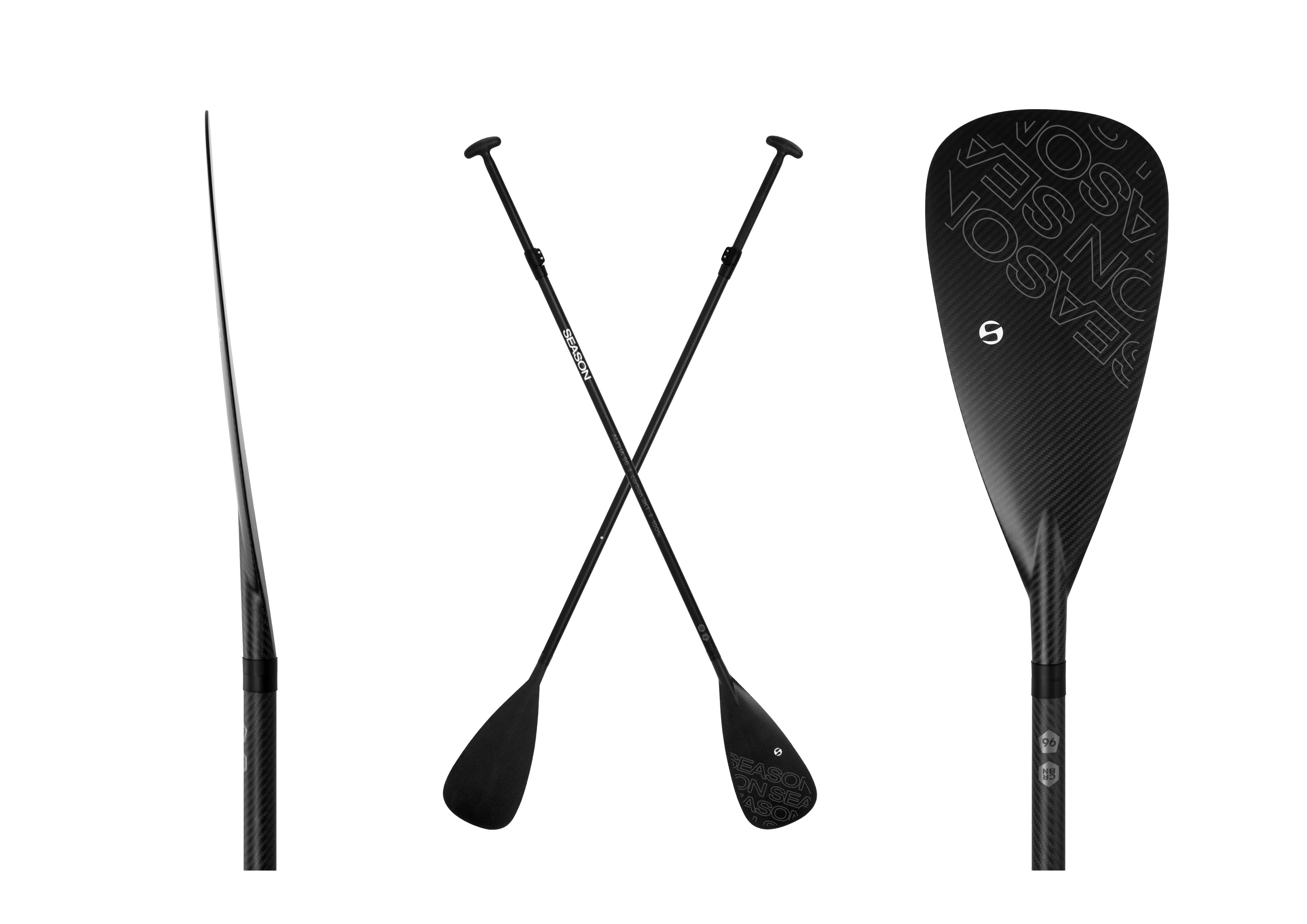 Alpha 96 Carbon Paddle - 3 Piece